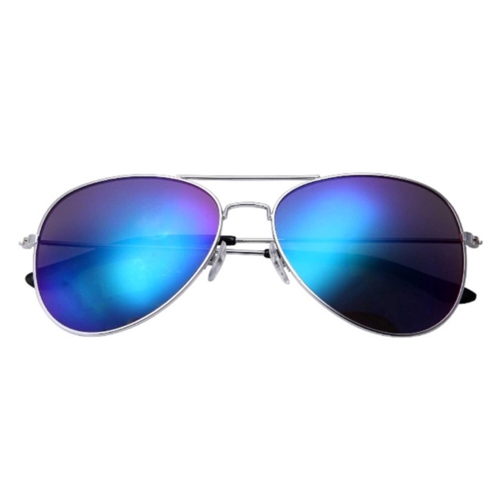 Mirrored Royal Purple Shift Aviator Sunglasses - Picture 2 of 4
